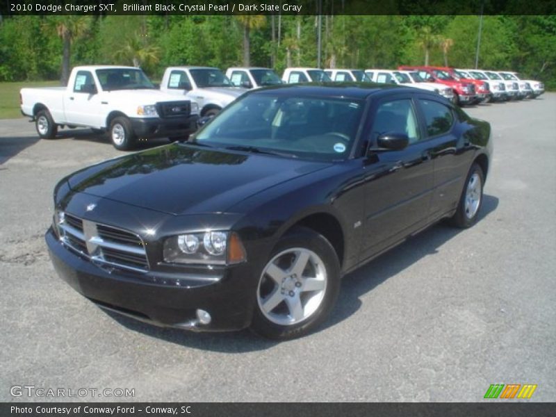 Brilliant Black Crystal Pearl / Dark Slate Gray 2010 Dodge Charger SXT