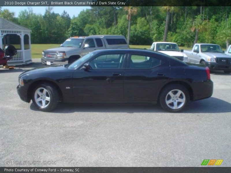 Brilliant Black Crystal Pearl / Dark Slate Gray 2010 Dodge Charger SXT