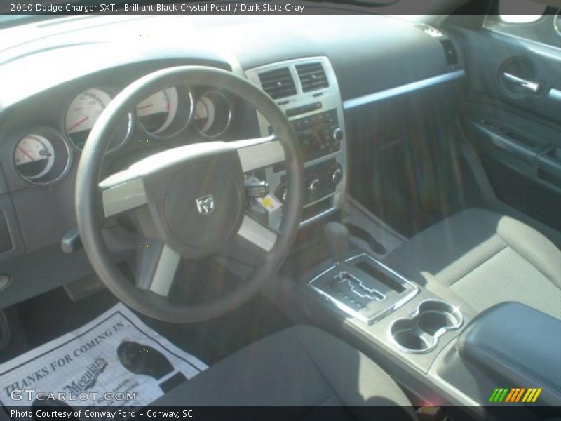 Brilliant Black Crystal Pearl / Dark Slate Gray 2010 Dodge Charger SXT