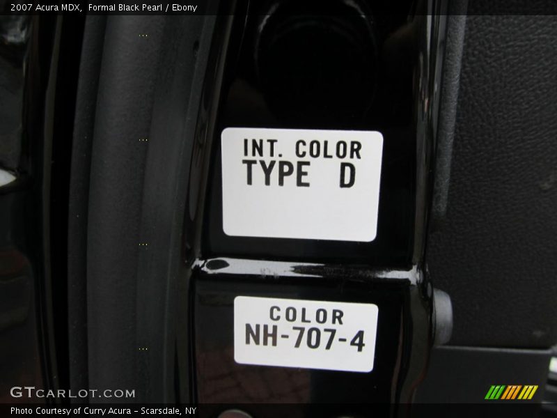 Formal Black Pearl / Ebony 2007 Acura MDX
