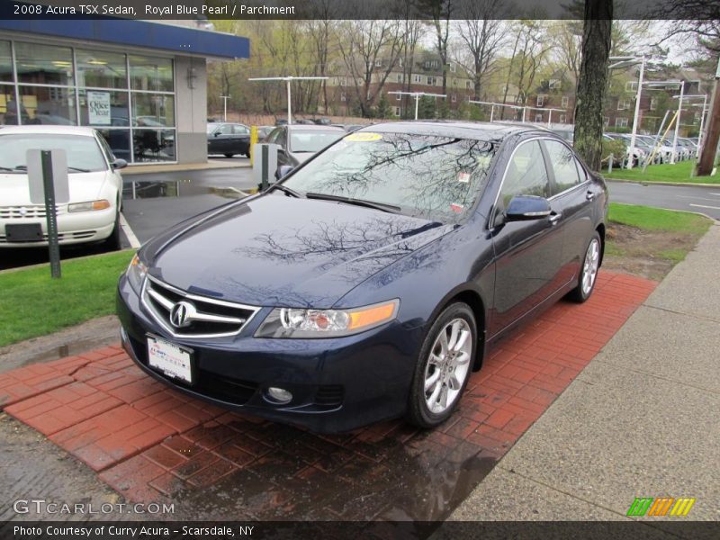 Royal Blue Pearl / Parchment 2008 Acura TSX Sedan