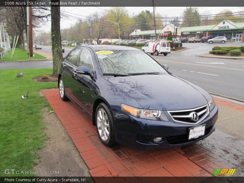 Royal Blue Pearl / Parchment 2008 Acura TSX Sedan