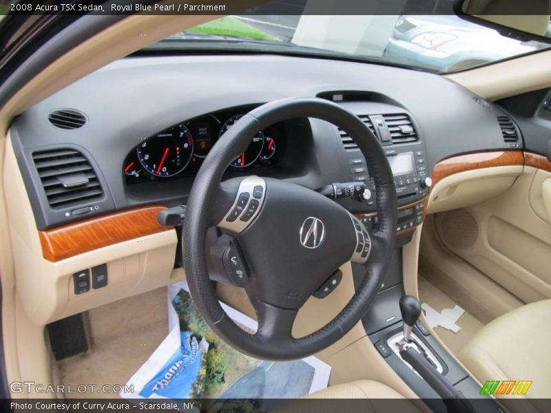 Royal Blue Pearl / Parchment 2008 Acura TSX Sedan