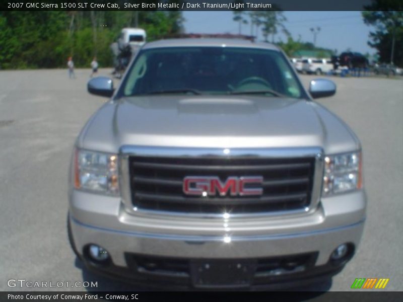 Silver Birch Metallic / Dark Titanium/Light Titanium 2007 GMC Sierra 1500 SLT Crew Cab