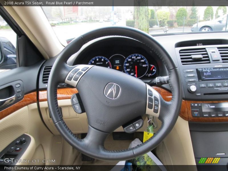 Royal Blue Pearl / Parchment 2008 Acura TSX Sedan