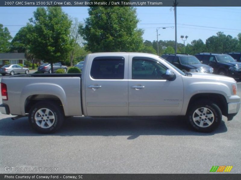 Silver Birch Metallic / Dark Titanium/Light Titanium 2007 GMC Sierra 1500 SLT Crew Cab