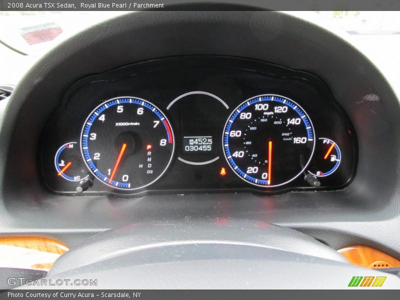 Royal Blue Pearl / Parchment 2008 Acura TSX Sedan