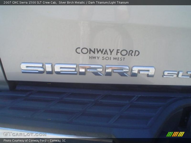 Silver Birch Metallic / Dark Titanium/Light Titanium 2007 GMC Sierra 1500 SLT Crew Cab