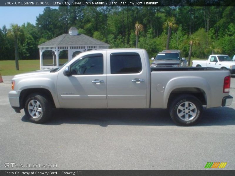 Silver Birch Metallic / Dark Titanium/Light Titanium 2007 GMC Sierra 1500 SLT Crew Cab