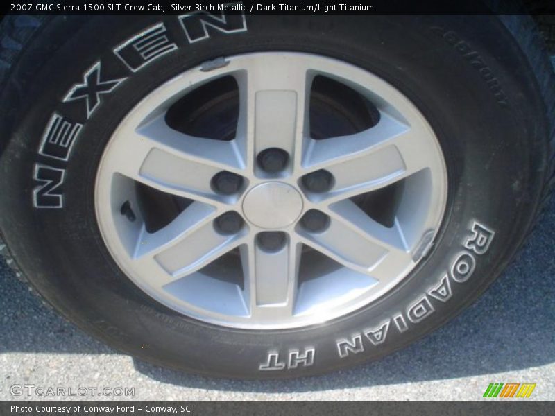 Silver Birch Metallic / Dark Titanium/Light Titanium 2007 GMC Sierra 1500 SLT Crew Cab