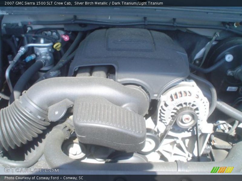 Silver Birch Metallic / Dark Titanium/Light Titanium 2007 GMC Sierra 1500 SLT Crew Cab