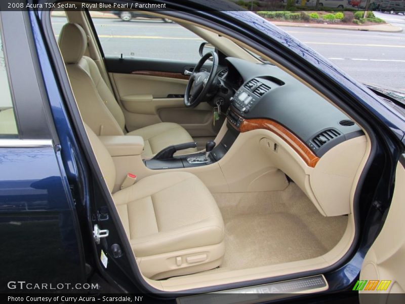 Royal Blue Pearl / Parchment 2008 Acura TSX Sedan