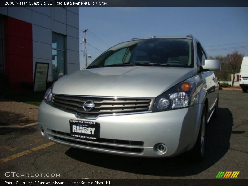 Radiant Silver Metallic / Gray 2008 Nissan Quest 3.5 SE