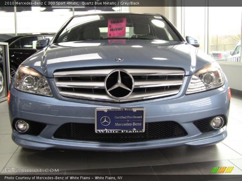 Quartz Blue Metallic / Grey/Black 2010 Mercedes-Benz C 300 Sport 4Matic