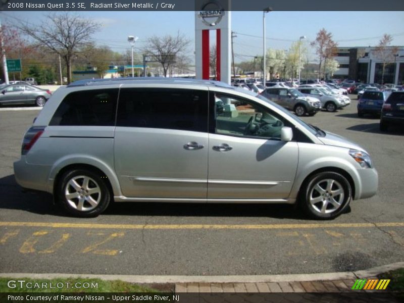Radiant Silver Metallic / Gray 2008 Nissan Quest 3.5 SE