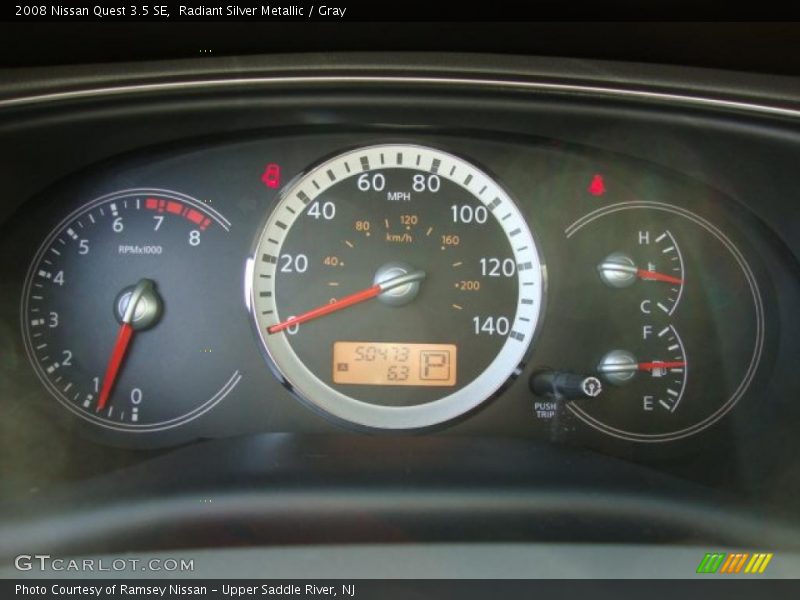 Radiant Silver Metallic / Gray 2008 Nissan Quest 3.5 SE