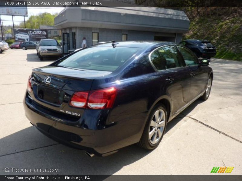 Black Sapphire Pearl / Black 2009 Lexus GS 350 AWD