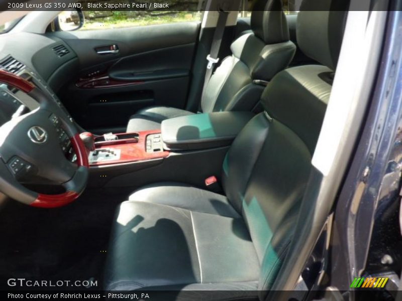 Black Sapphire Pearl / Black 2009 Lexus GS 350 AWD