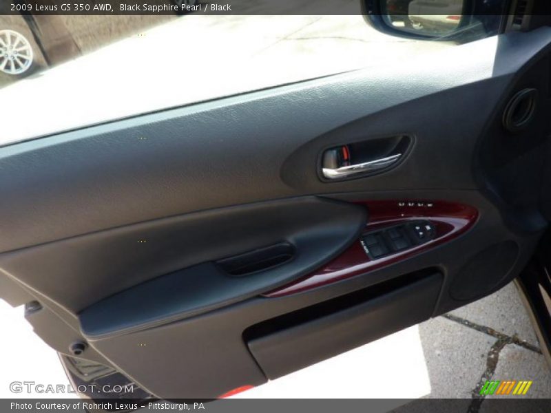 Black Sapphire Pearl / Black 2009 Lexus GS 350 AWD