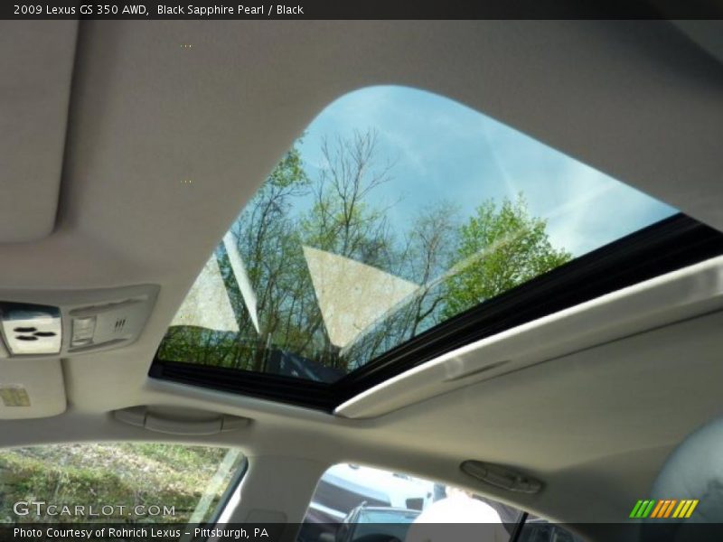 Black Sapphire Pearl / Black 2009 Lexus GS 350 AWD