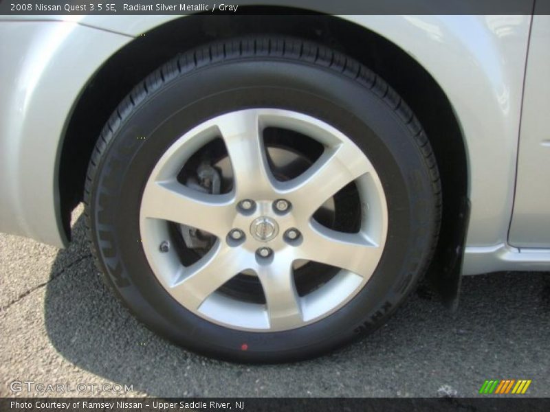 Radiant Silver Metallic / Gray 2008 Nissan Quest 3.5 SE