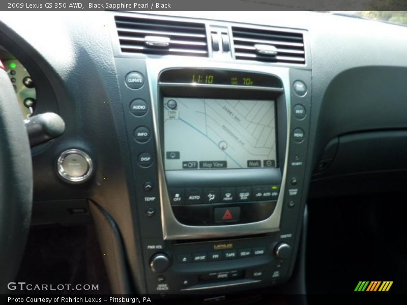 Controls of 2009 GS 350 AWD