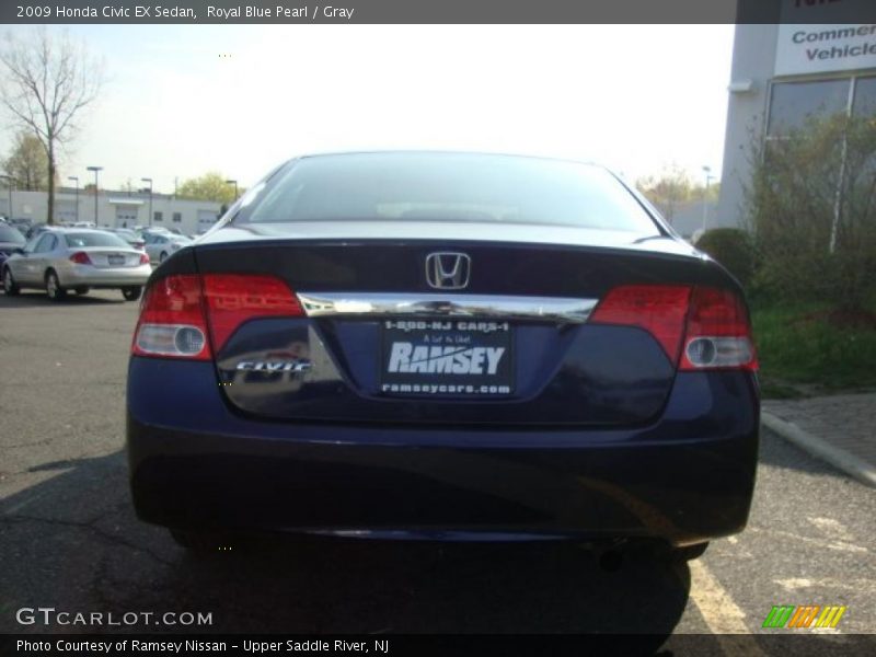 Royal Blue Pearl / Gray 2009 Honda Civic EX Sedan