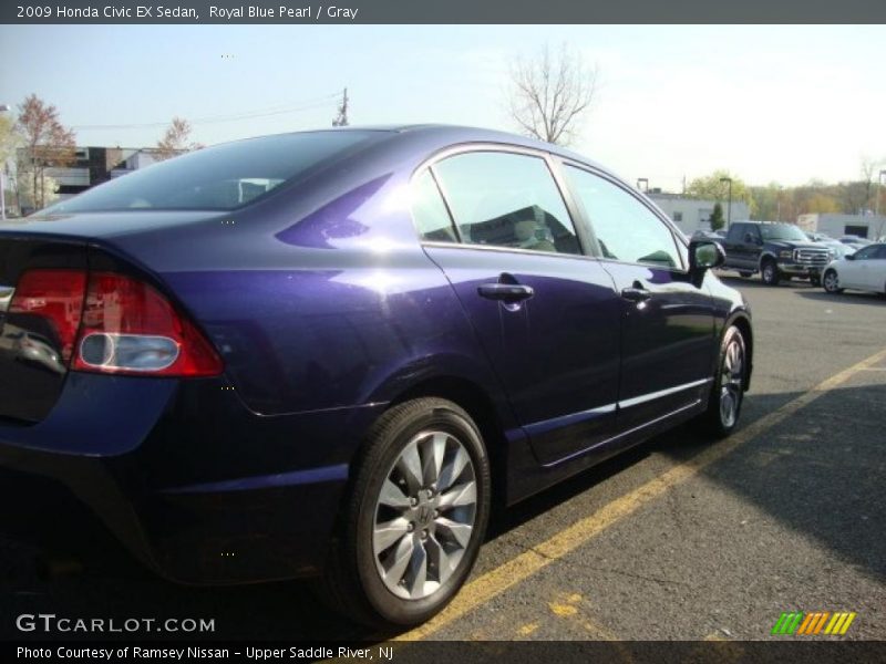 Royal Blue Pearl / Gray 2009 Honda Civic EX Sedan