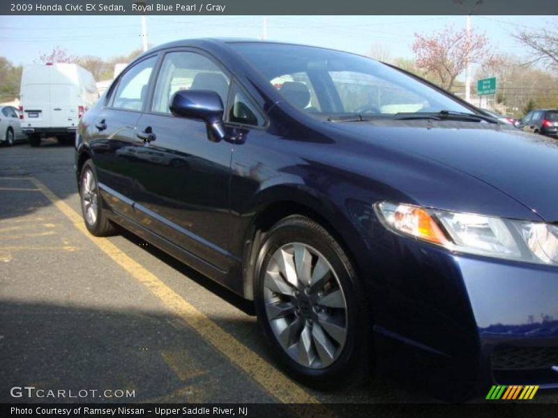 Royal Blue Pearl / Gray 2009 Honda Civic EX Sedan
