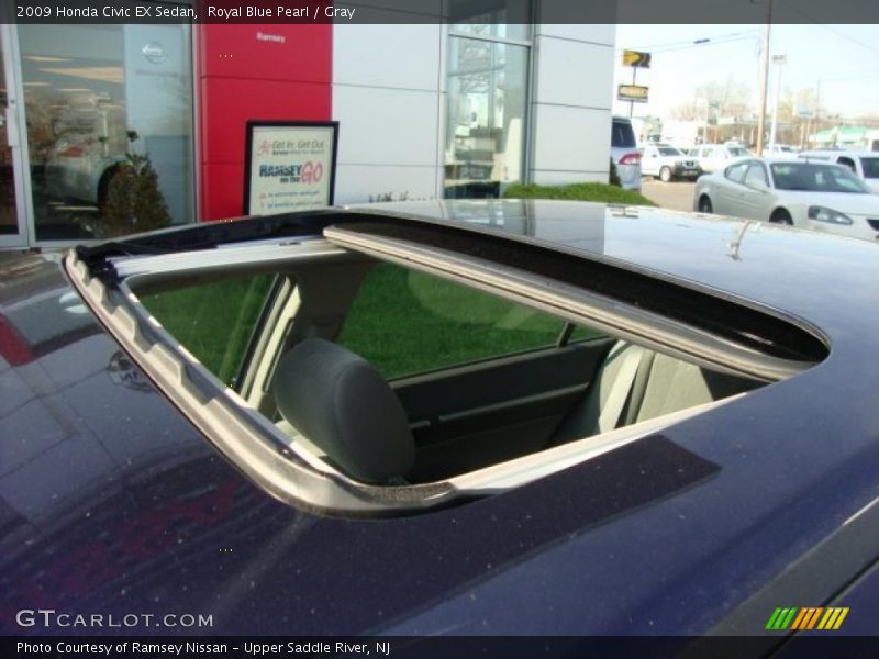 Royal Blue Pearl / Gray 2009 Honda Civic EX Sedan