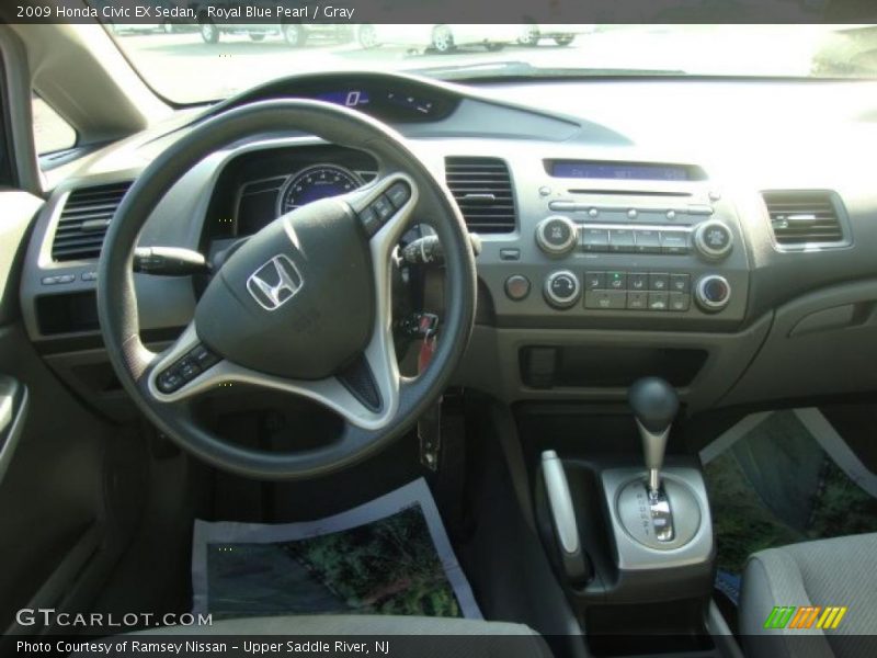 Royal Blue Pearl / Gray 2009 Honda Civic EX Sedan