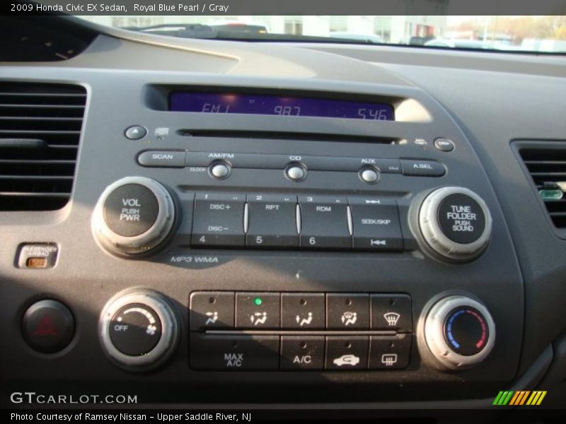 Royal Blue Pearl / Gray 2009 Honda Civic EX Sedan