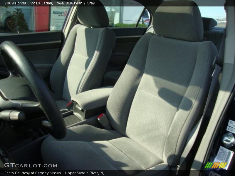 Royal Blue Pearl / Gray 2009 Honda Civic EX Sedan