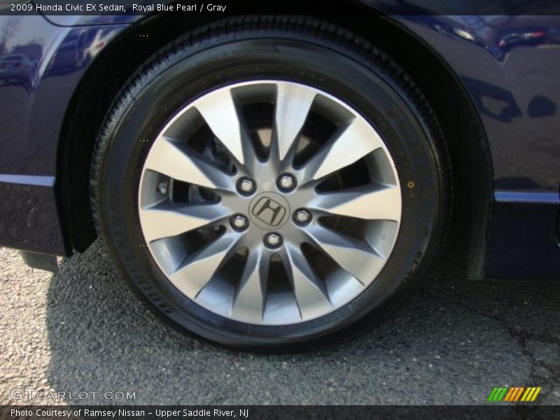Royal Blue Pearl / Gray 2009 Honda Civic EX Sedan