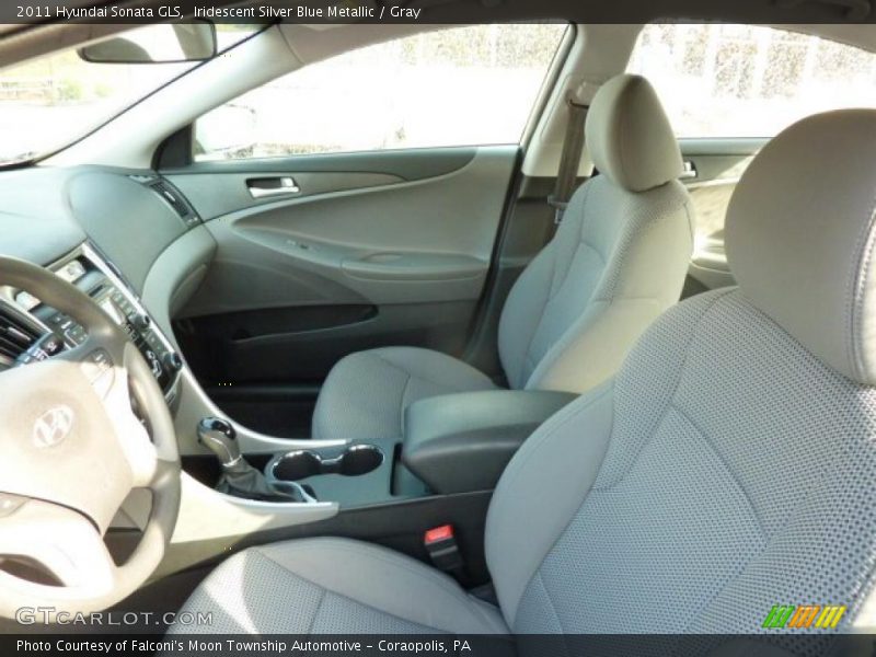 Iridescent Silver Blue Metallic / Gray 2011 Hyundai Sonata GLS