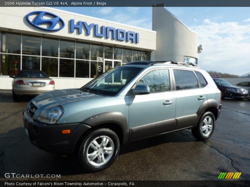 Alpine Frost / Beige 2006 Hyundai Tucson GLS V6 4x4