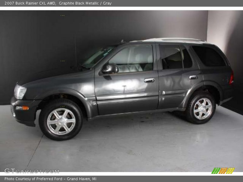 Graphite Black Metallic / Gray 2007 Buick Rainier CXL AWD