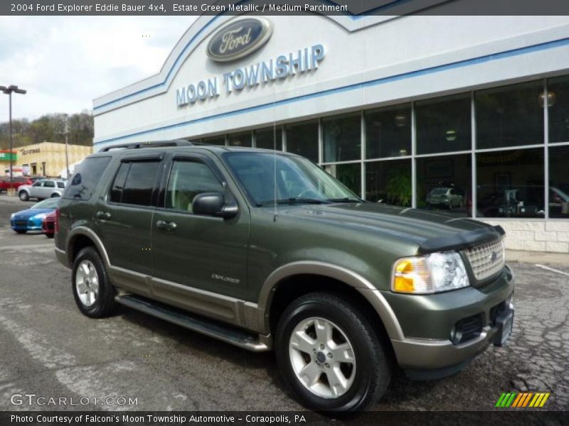 Estate Green Metallic / Medium Parchment 2004 Ford Explorer Eddie Bauer 4x4