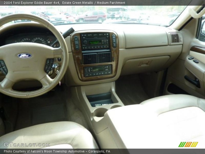 Estate Green Metallic / Medium Parchment 2004 Ford Explorer Eddie Bauer 4x4