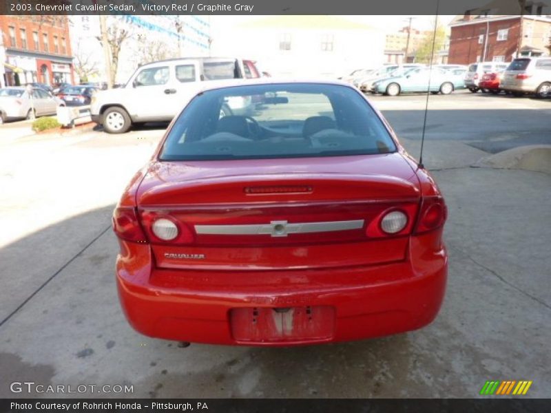 Victory Red / Graphite Gray 2003 Chevrolet Cavalier Sedan