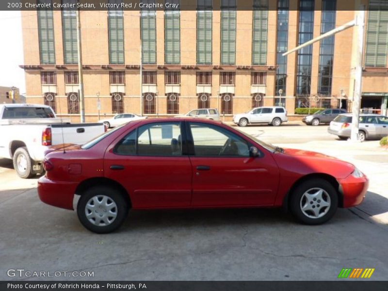 Victory Red / Graphite Gray 2003 Chevrolet Cavalier Sedan
