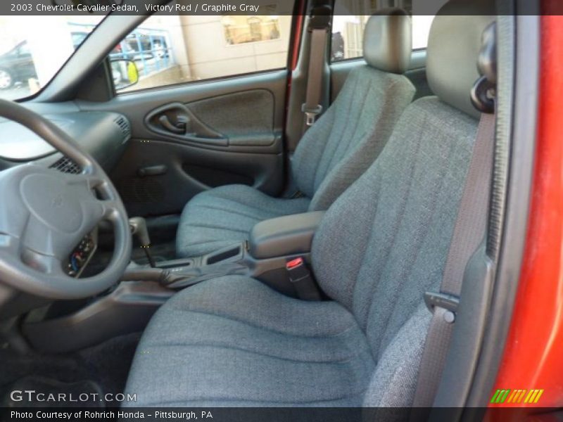 Victory Red / Graphite Gray 2003 Chevrolet Cavalier Sedan