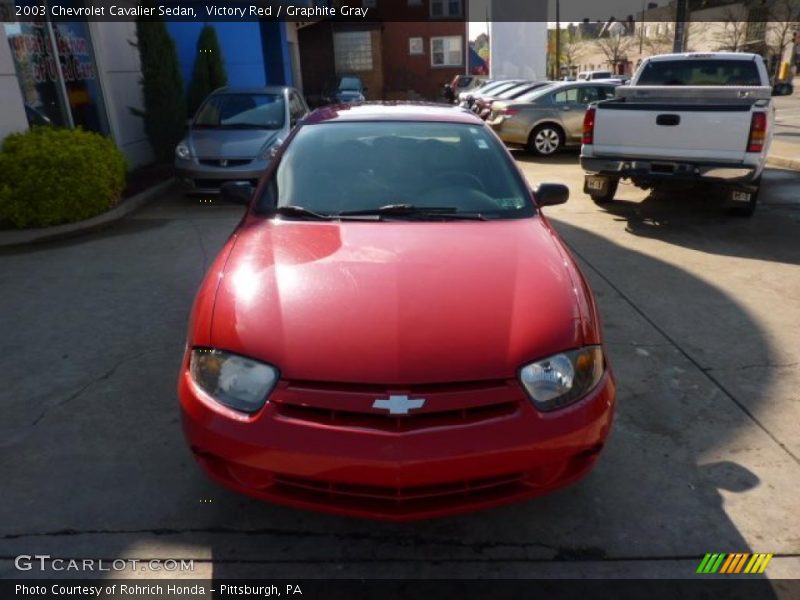 Victory Red / Graphite Gray 2003 Chevrolet Cavalier Sedan