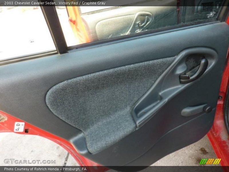 Victory Red / Graphite Gray 2003 Chevrolet Cavalier Sedan