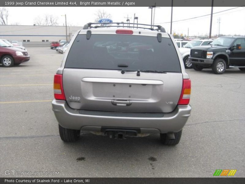 Bright Platinum Metallic / Agate 1999 Jeep Grand Cherokee Limited 4x4