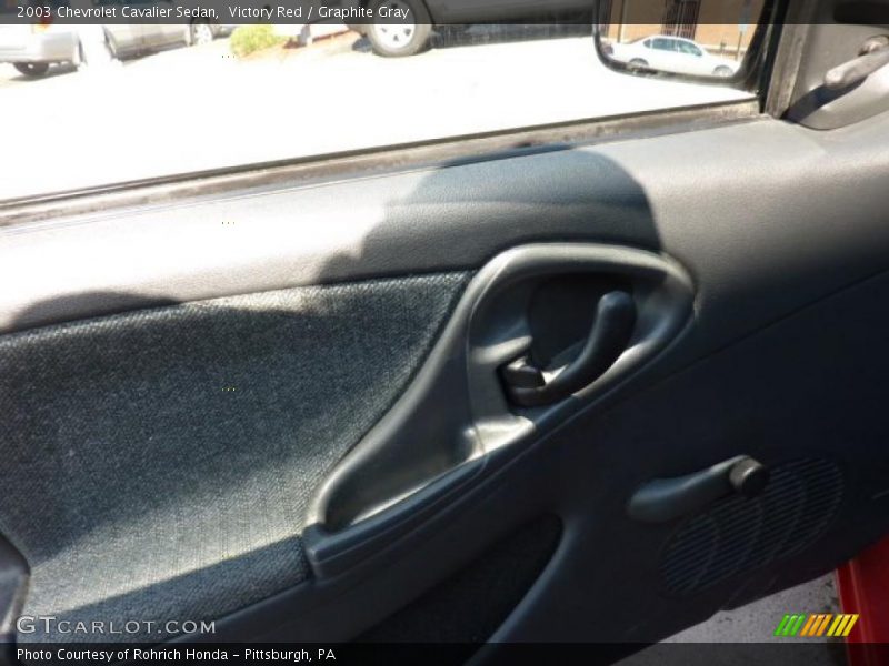 Victory Red / Graphite Gray 2003 Chevrolet Cavalier Sedan