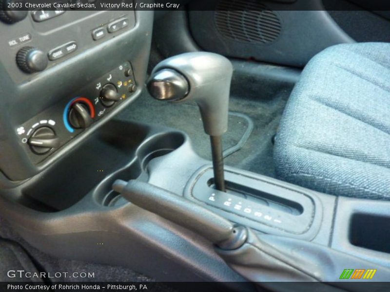 Victory Red / Graphite Gray 2003 Chevrolet Cavalier Sedan