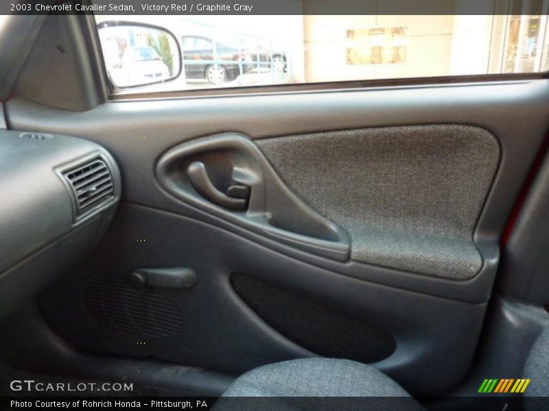 Victory Red / Graphite Gray 2003 Chevrolet Cavalier Sedan