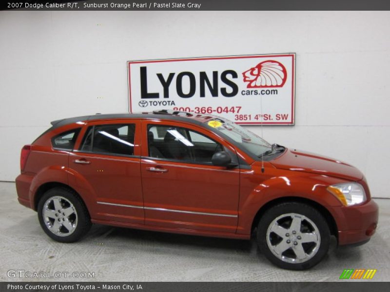 Sunburst Orange Pearl / Pastel Slate Gray 2007 Dodge Caliber R/T