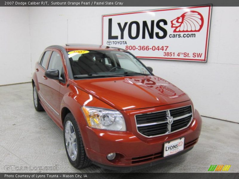 Sunburst Orange Pearl / Pastel Slate Gray 2007 Dodge Caliber R/T